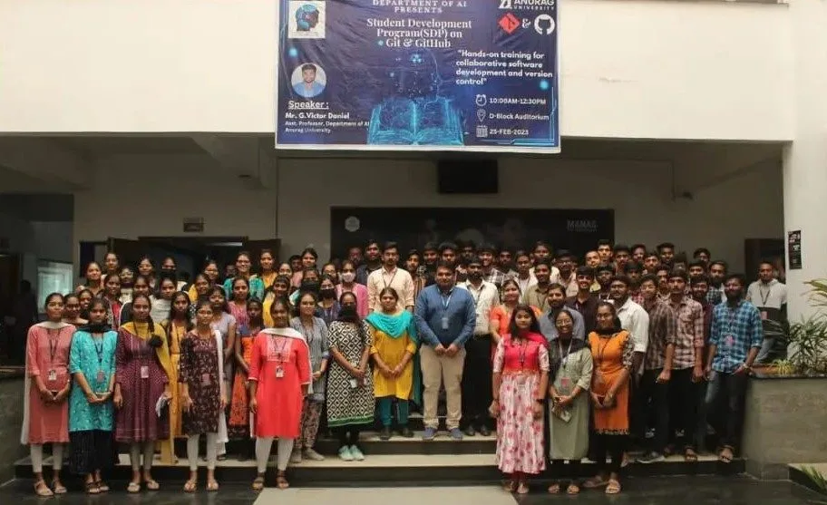 Club members at an event